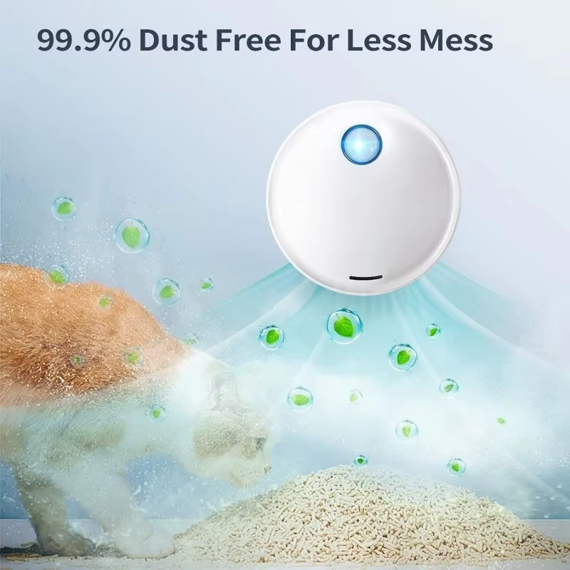 Automatic Dog Cat Pet Remover Odor from Cat Litter Eliminator Electric Fresh Air Deodorizer Smart Sensor with LED Breath Health