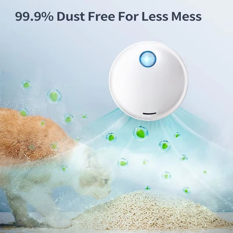 Automatic Dog Cat Pet Remover Odor from Cat Litter Eliminator Electric Fresh Air Deodorizer Smart Sensor with LED Breath Health