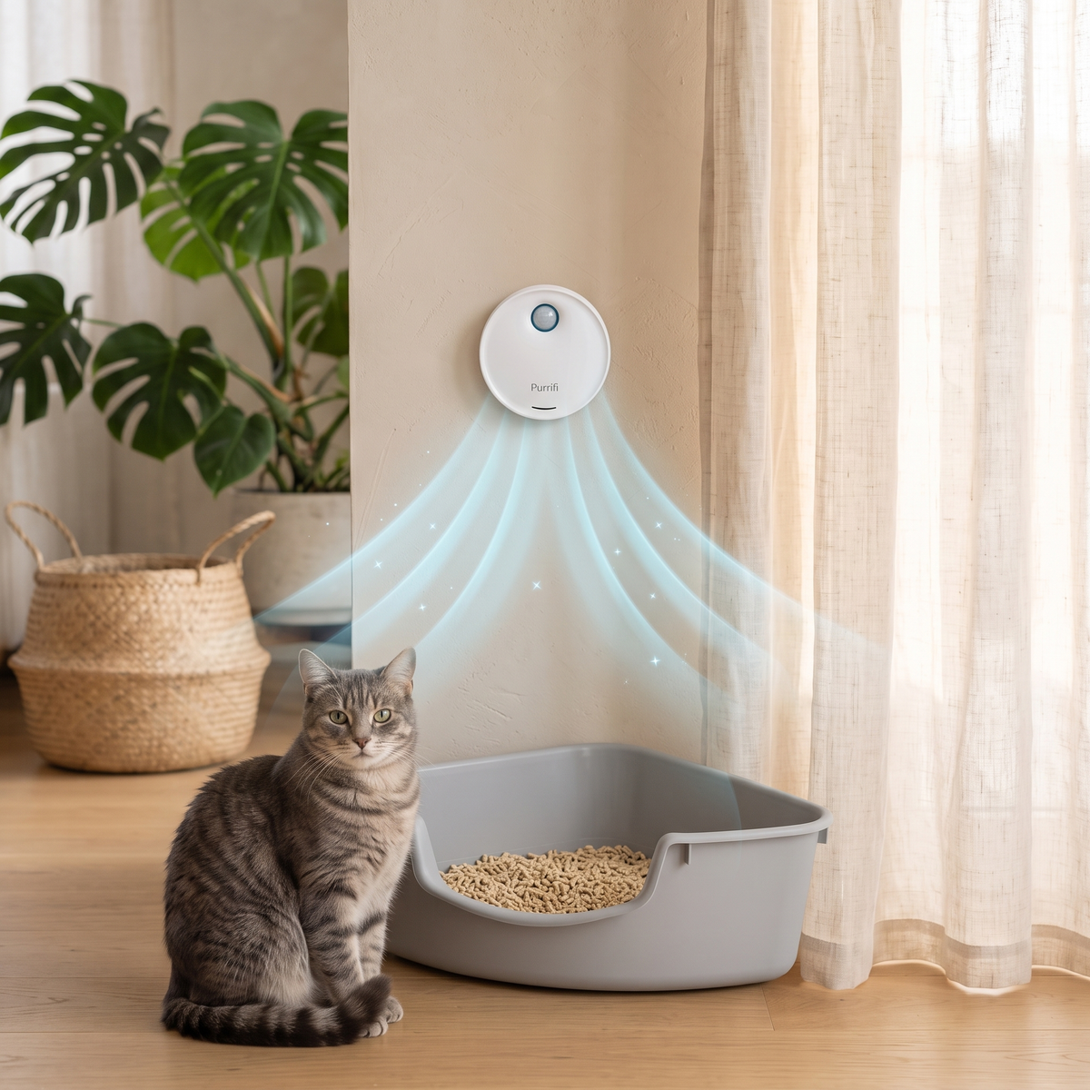 Automatic Dog Cat Pet Remover Odor from Cat Litter Eliminator Electric Fresh Air Deodorizer Smart Sensor with LED Breath Health